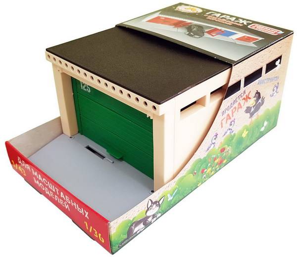 

Гараж для масштабных моделей Форма с подъёмными воротами