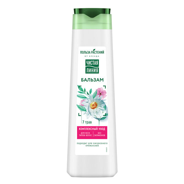 Бальзам-ополаскиватель чистая линия для всех типов волос, п/б, 370мл