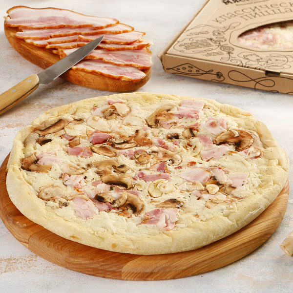 Пицца Карбонара МясновЪ Шеф-повар охлажденная для запекания 29 см