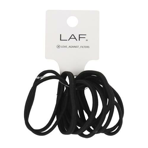 Резинки для волос Laf черные плоские 10 шт