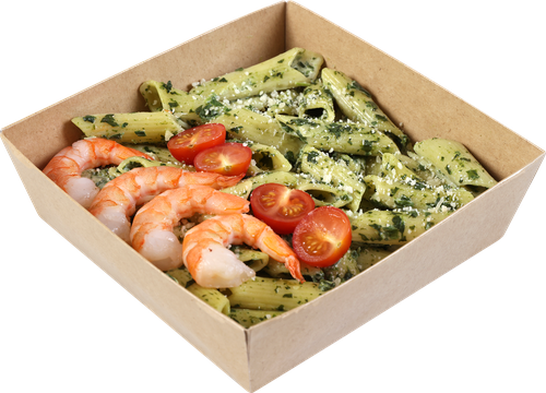 

Паста Лента Fresh с креветками и шпинатно-сливочным соусом 300 г