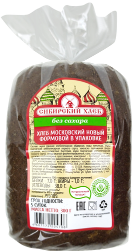 

Хлеб Сибирский хлеб Московский новый 300 г