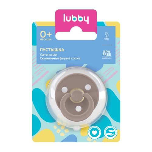 

Соска-пустышка Lubby латексная со скошенным соском от 0 месяцев