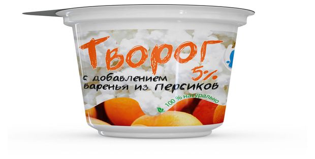 

Творог Кубарус с добавлением варенья из персиков 5% 120 г