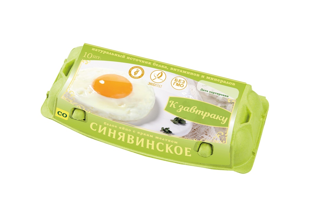 

Яйцо куриное Синявинское К завтраку белое СО 10 шт. 700 г