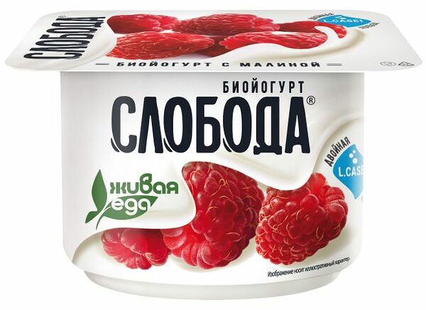 Биойогурт Слобода Малина обогащенный лактобактериями 2.9%, 125 г