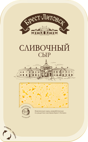 

Сыр полутвердый Брест-Литовск Сливочный 50% нарезка 130 г