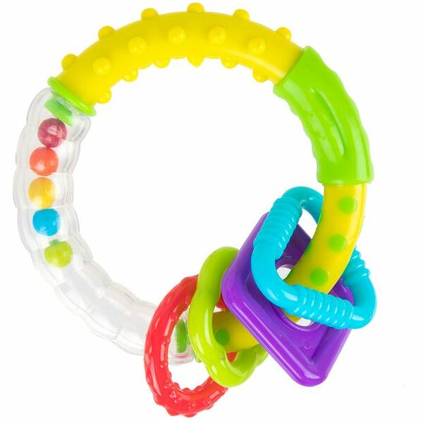 Погремушка-прорезыватель Звонкое колечко с рождения ТМ Жирафики