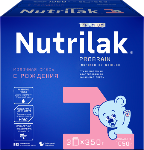 

Смесь молочная Nutrilak Premium + 1 с 0 до 6 месяцев 1050 г