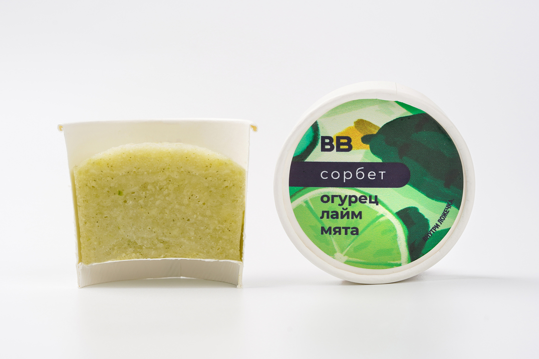 

Сорбет ВкусВилл огурец, лайм и мята 80 г