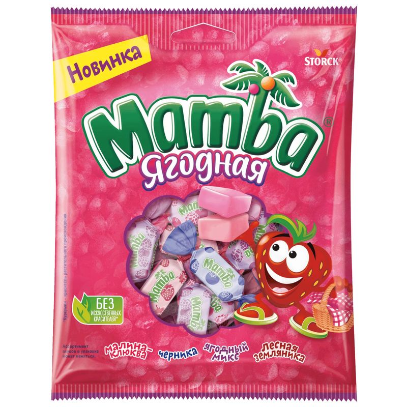 

Конфеты жевательные Mamba ягодная 70 г