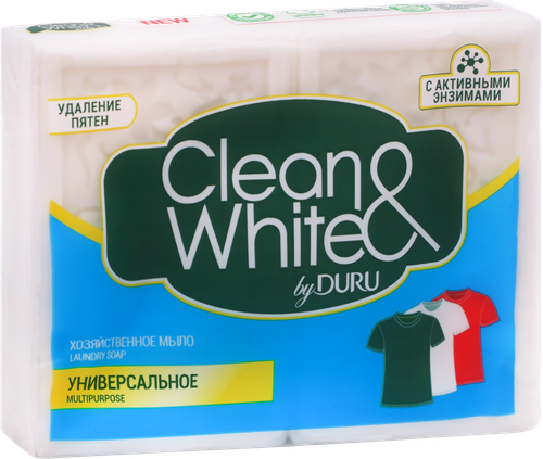 

Мыло хозяйственное Duru Clean&White Универсальное 2 шт x 120 г