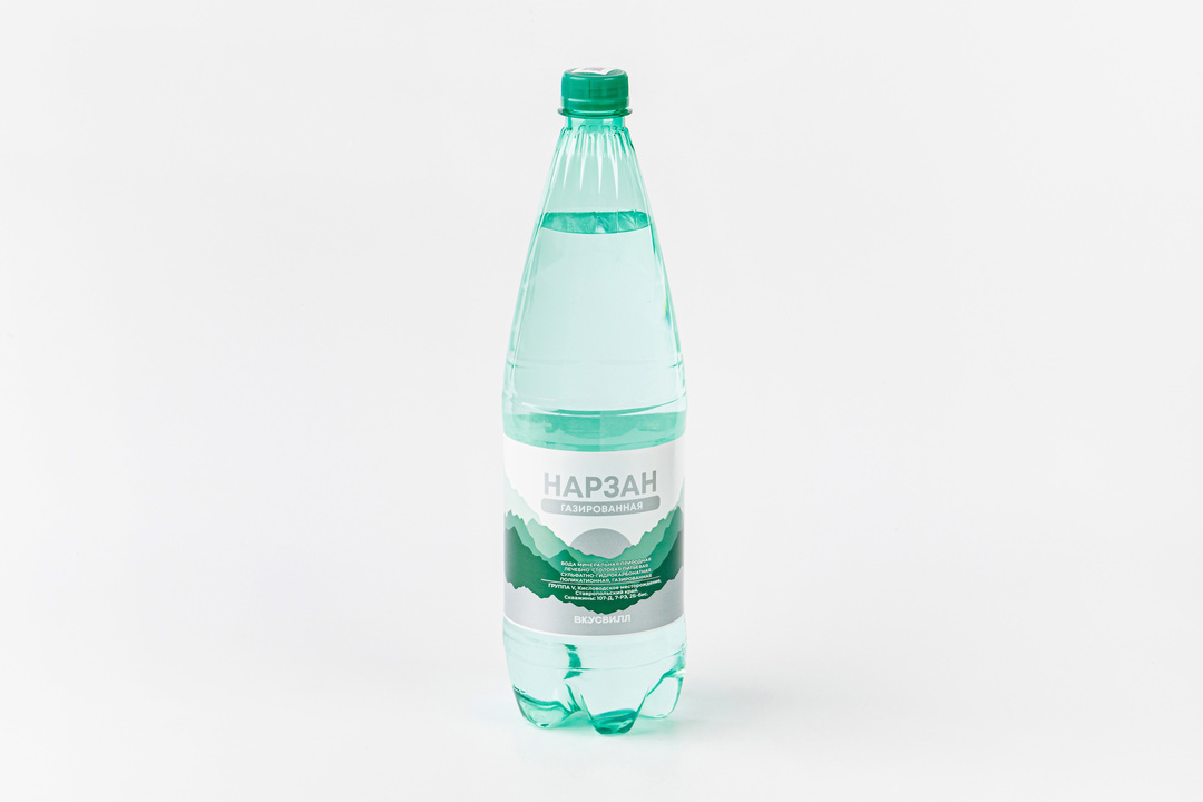 

Вода минеральная ВкусВилл Нарзан газированная 1 л