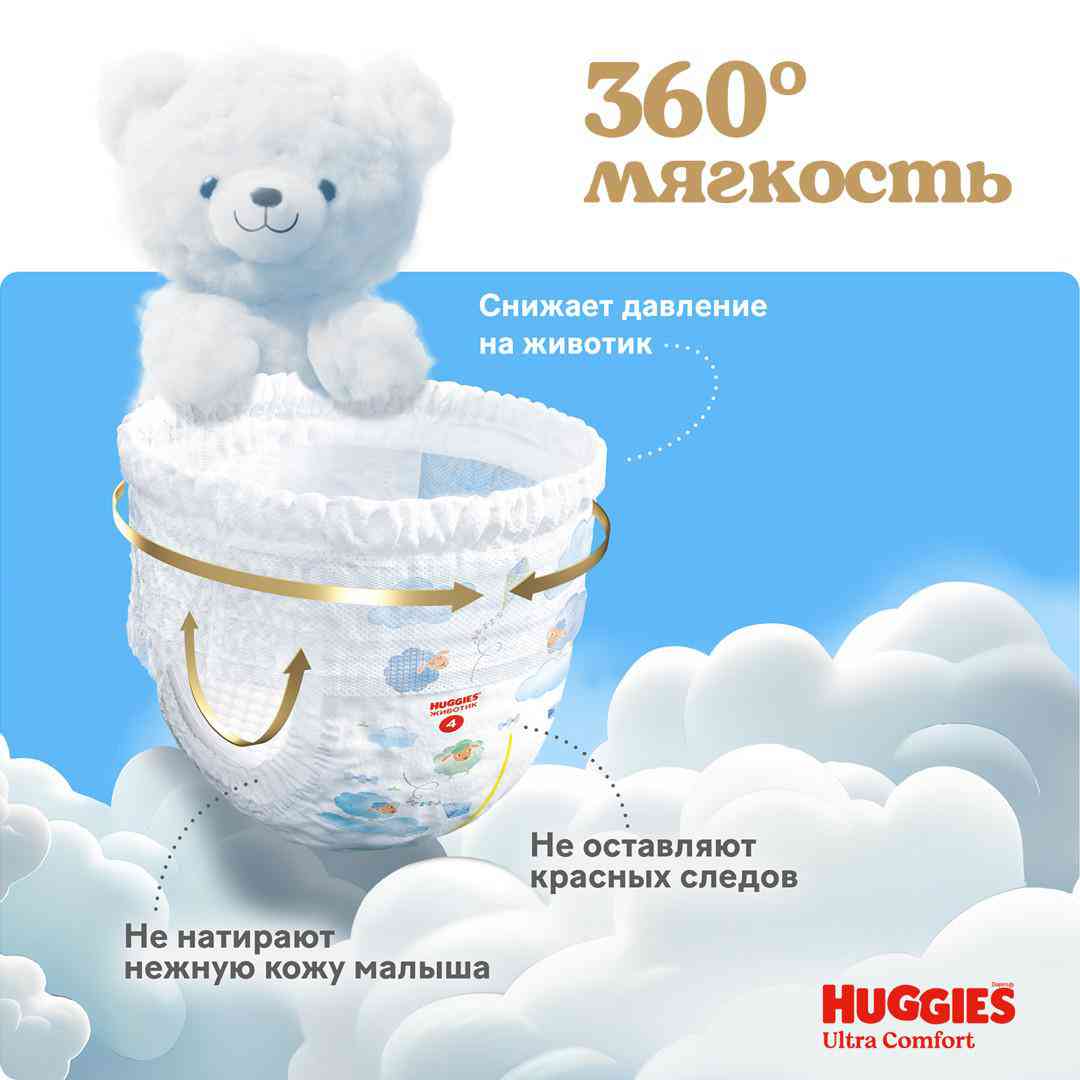 

Подгузники-трусики для мальчиков Huggies Ultra Comfort 6 15-25 кг, 38 шт