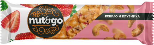 

Батончик Nut&Go Кешью и клубника 36 г