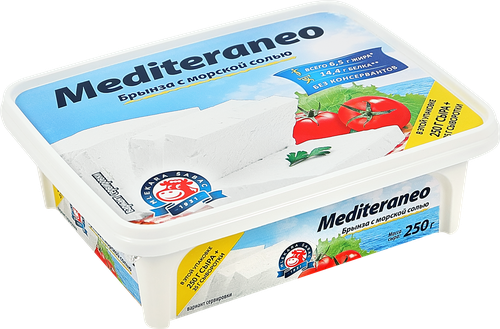 

Сыр Mlekara Sabac Mediteraneo Брынза с морской солью 22% 250 г