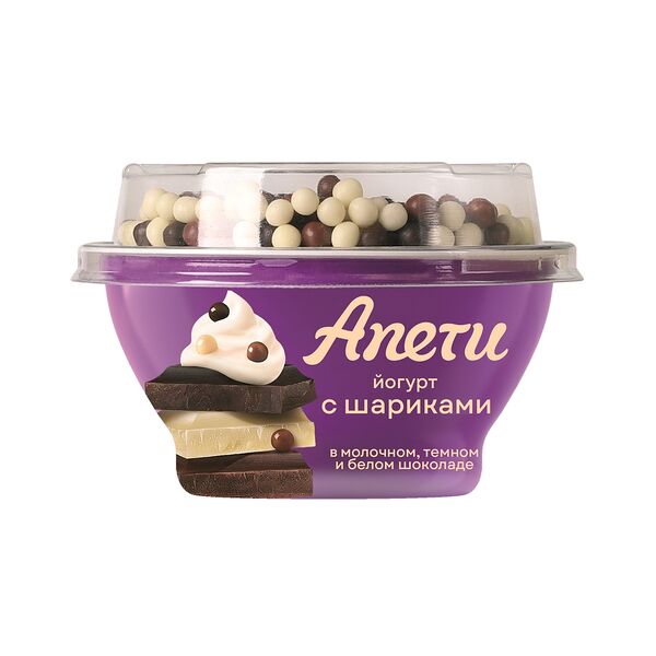 Йогурт Апети  Савушкин Пломбир 5% со злаковыми шариками 