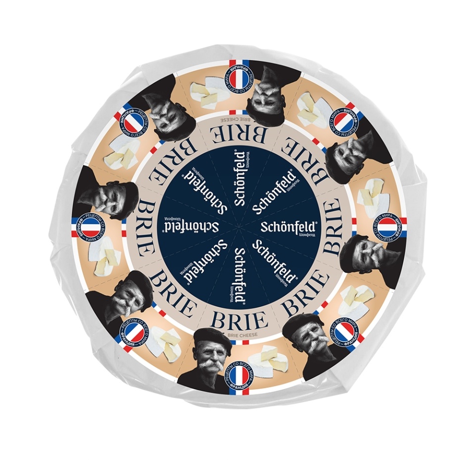 

Сыр Brie мягкий с белой плесенью 45%, Shonfeld, Россия, БЗМЖ вес