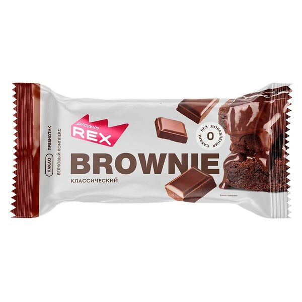 Пирожное Protein Rex Brownie классическое протеиновое 50 г