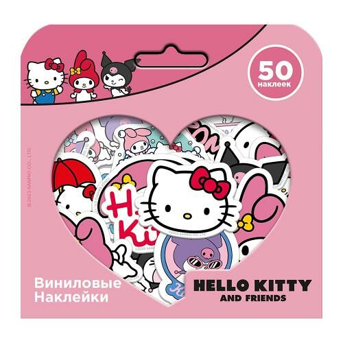 Набор наклеек виниловых Hello Kitty 50 шт