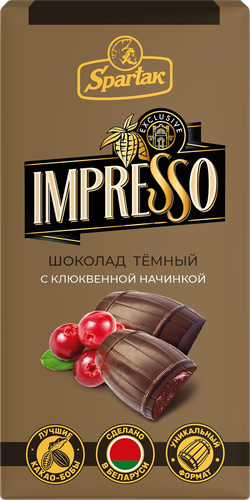 

Шоколад темный Impresso Клюква 141 г