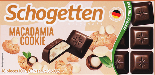 

Молочный шоколад Schogetten Печенье Макадамия 100 г