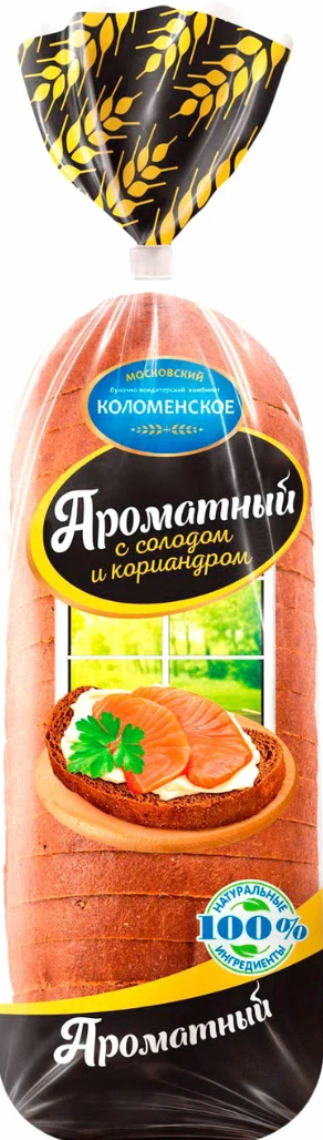 

Хлеб Ароматный Коломенское с ржаным солодом и кориандром нарезка 400 г