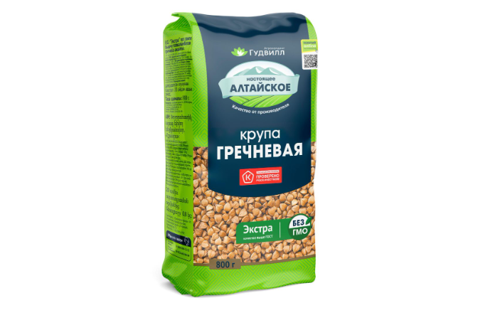 

Крупа гречневая Гудвилл экстра ядрица 800 г