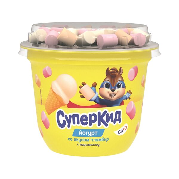 Йогурт 2% с вкус нап пломб с маршмеллоу обогащ кальцием и вит D Савушкин