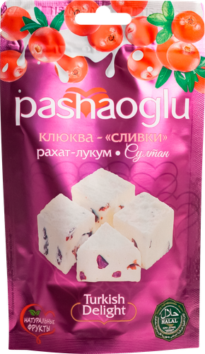 

Рахат-лукум Pashaoglu Султан с клюквой и со вкусом сливок 150 г