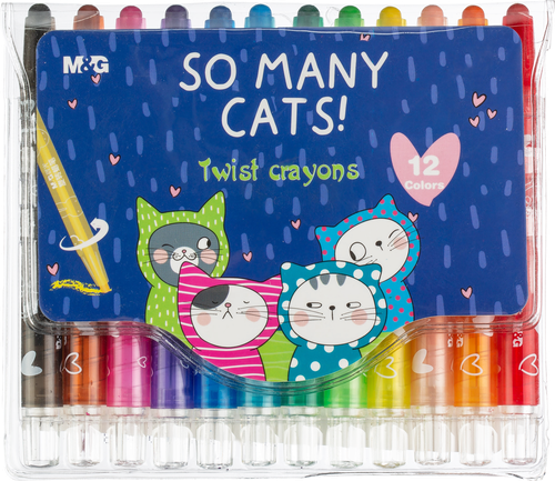 

Восковые мелки M&G для рисования и творчества, набор 12 цветов