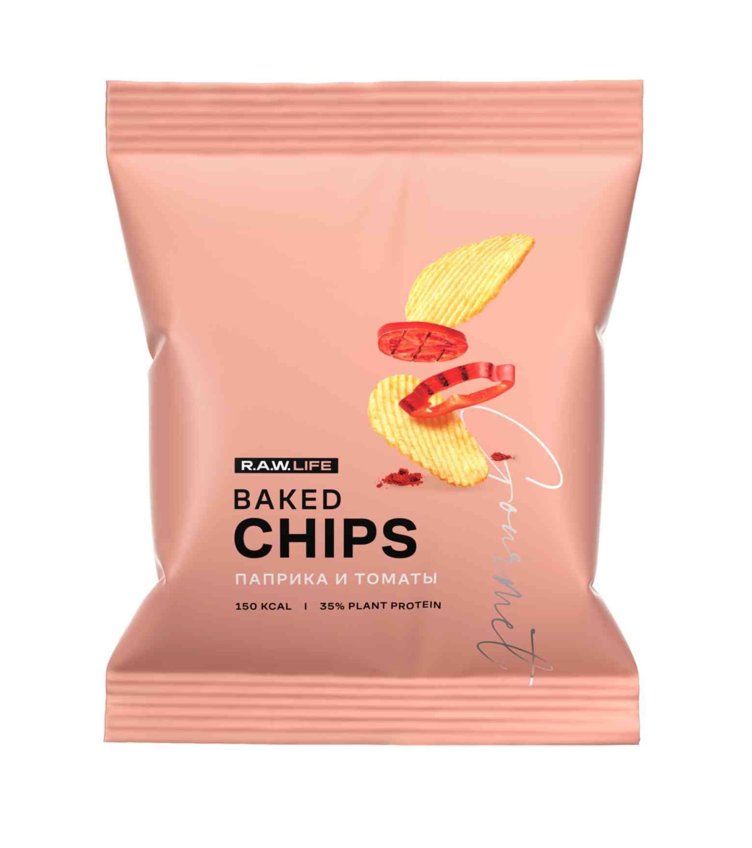 

Чипсы протеиновые R.A.W.Life Gourmet Baked chips Паприка и томаты 35 г