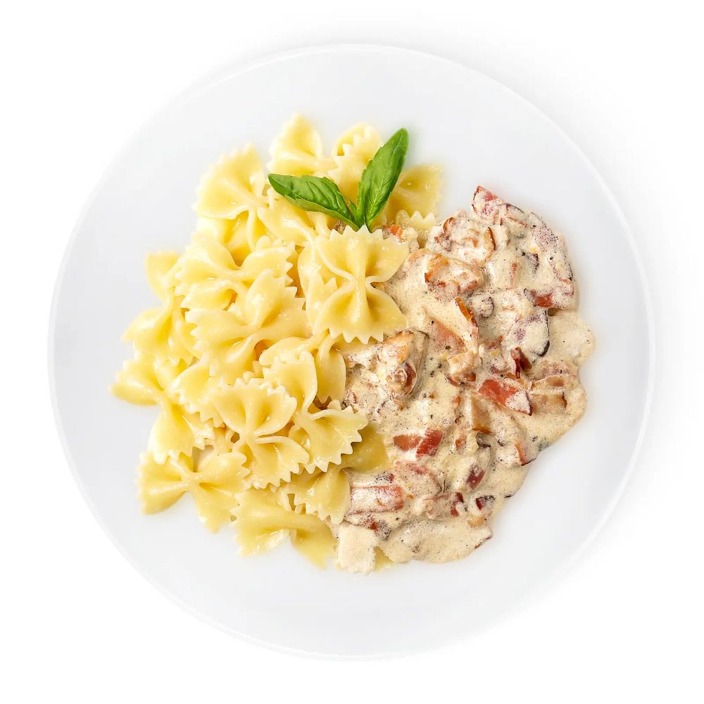 

Паста Карбонара Мираторг с сыром и беконом охлажденная 260 г