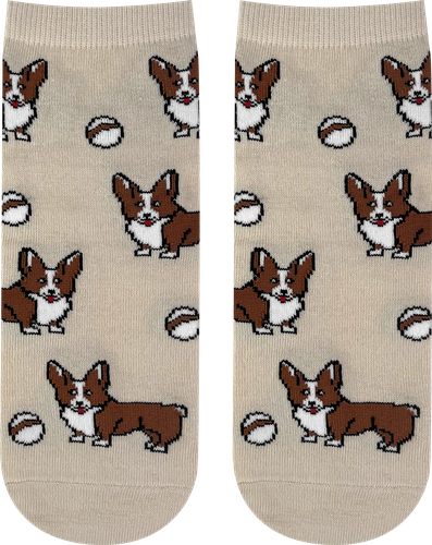 

Носки женские Inwin корги бежевые арт. 39-19ЛС р. 23–25