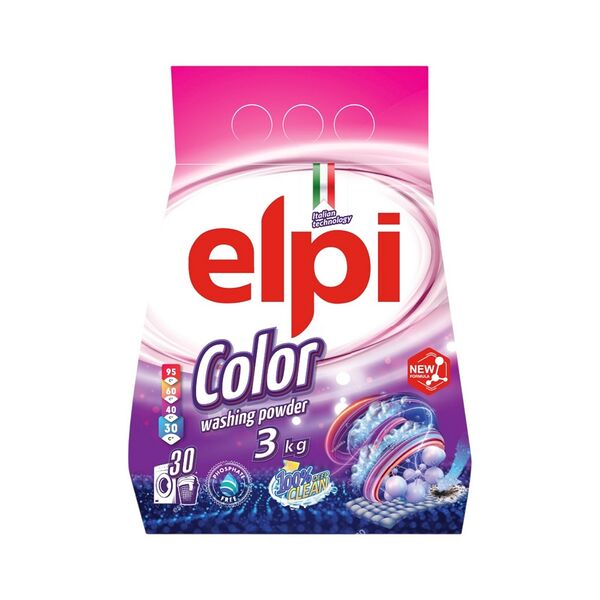 Средство моющее Elpi Color синтетическое порошкообразное 3кг