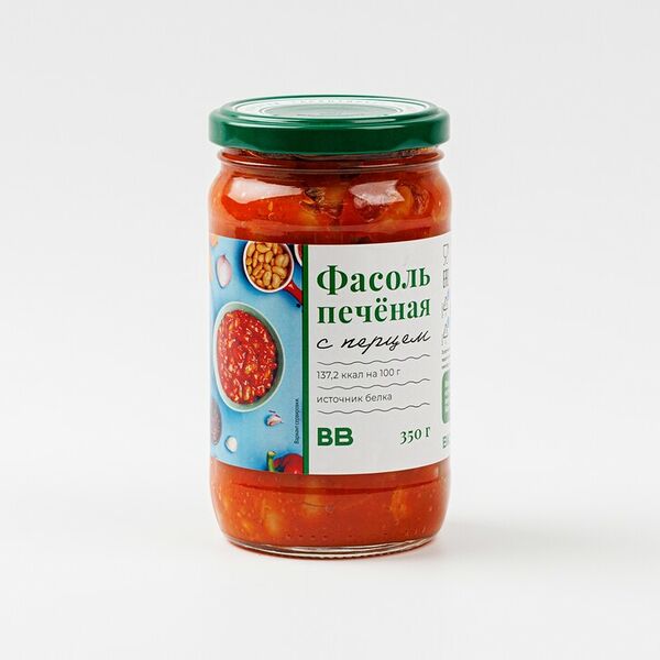 Фасоль ВкусВилл печеная с перцем 350 г