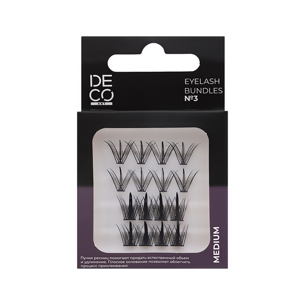Пучки ресниц Deco Art eyelash bundles набор №3 (микс форм, средний размер)