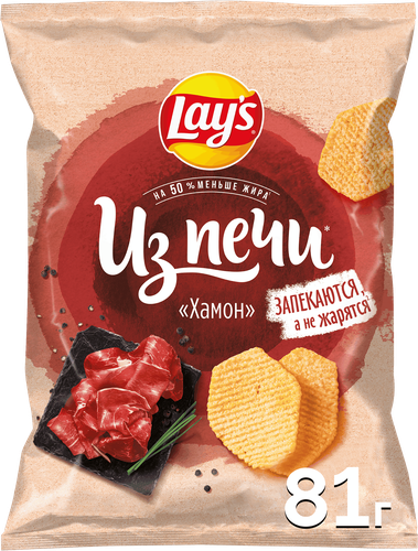

Картофельные чипсы Lay's Из печи Хамон 81 г