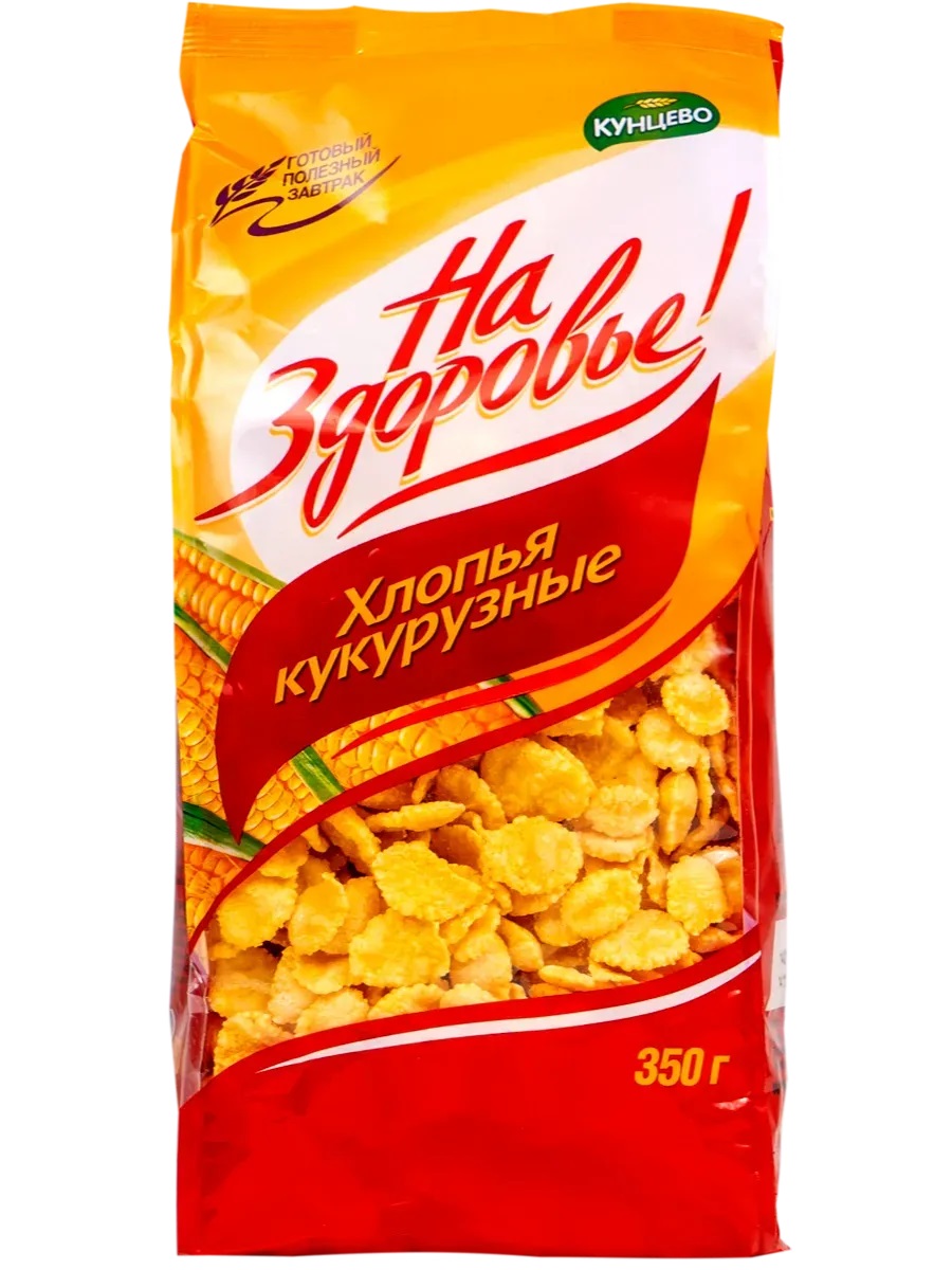 

Хлопья кукурузные На здоровье! глазированные 350 г