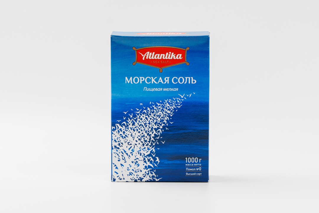 

Соль морская Atlantika мелкая 1 кг