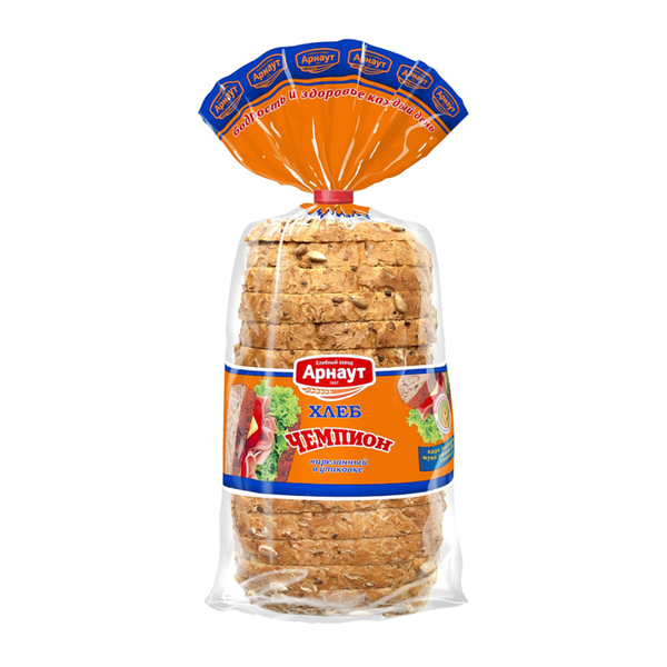 Хлеб ржано-пшеничный Арнаут Чемпион с семенами льна в нарезке 350 г