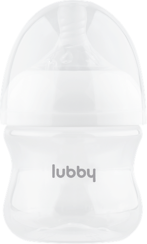 

Бутылочка для кормления Lubby Бионика с молочной соской и широким горлом с 0 месяцев 120 мл