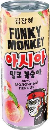 

Напиток Funky Monkey Craazy Asia вкус молочный персик 0.33 л