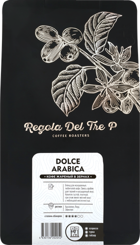 

Кофе зерновой Regola Del Tre P Dolce Arabica натуральный жареный 250 г