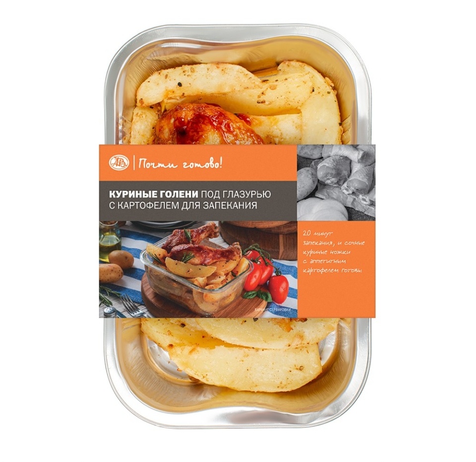 

Куриные голени Почти Готово под глазурью с картофелем для запекания 510 г