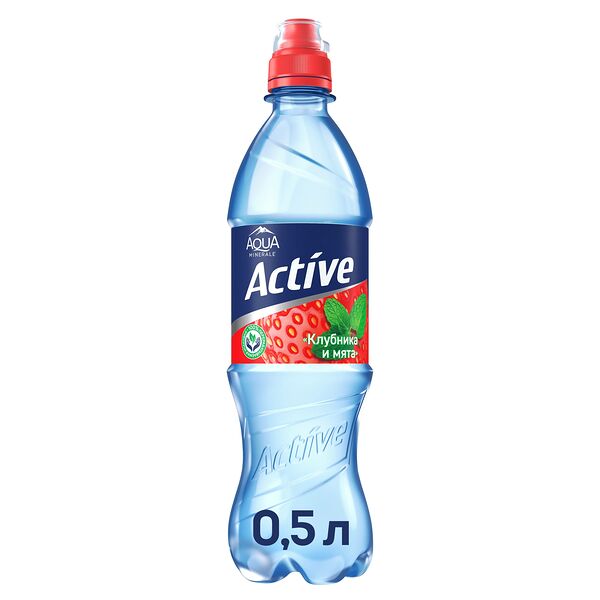 Вода негазированная Aqua Minerale Active Клубника и мята 0.5 л