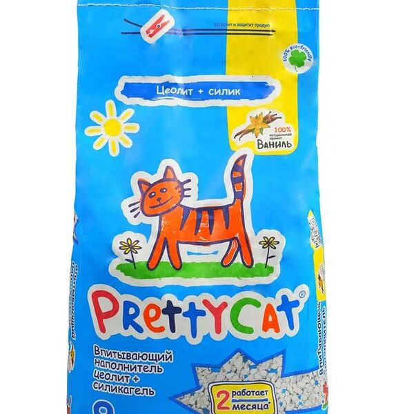 Наполнитель для кошачьих туалетов PrettyCat Aroma Fruit впитывающий цеолит + силикагель 8 л