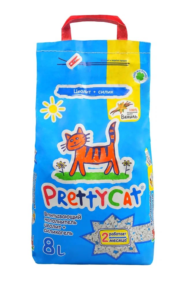 

Наполнитель для кошачьих туалетов PrettyCat Aroma Fruit впитывающий цеолит + силикагель 8 л