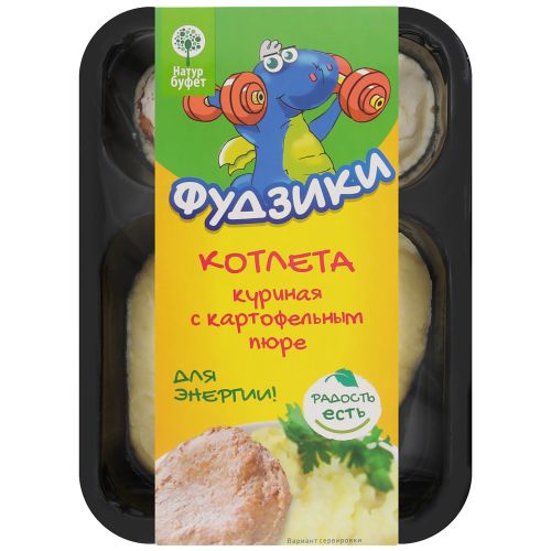 

Котлета Natur Buffet Фудзики куриная с картофельным пюре 250 г