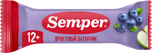 

Батончик Semper детский Яблоко и черника 15 г